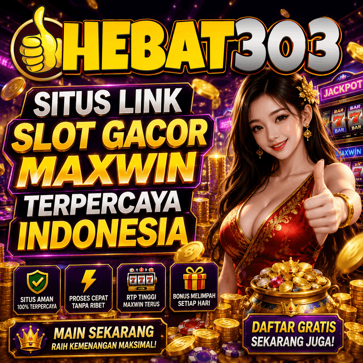 HEBAT303: Situs Link Slot Gacor Maxwin Terpercaya Indonesia by Hey siriusly